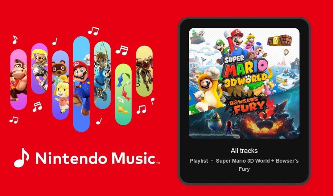Nintendo Music: ścieżka dźwiękowa Super Mario 3D World + Bowser’s Fury dostępna w aplikacji