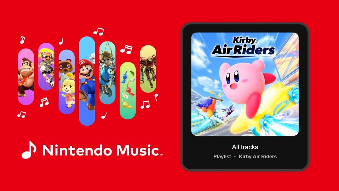 OST Kirby Air Riders dostępne w aplikacji Nintendo Music — wszystkie 114 utworów