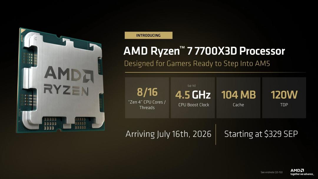 AMD Ryzen 7 7700X3D zadebiutuje 16 lipca za około 1340 zł — nowy procesor AM5 z 3D V-Cache